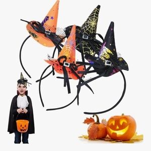 Witches Halloween Hat Headband 4 Pack NWT